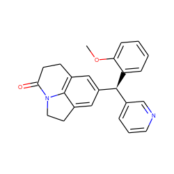 COc1ccccc1[C@@H](c1cccnc1)c1cc2c3c(c1)CCN3C(=O)CC2 ZINC000095595936