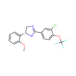 COc1ccccc1[C@@H]1CN=C(c2ccc(OC(F)(F)F)c(Cl)c2)N1 ZINC000028948587