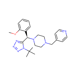 COc1ccccc1[C@H](c1nnnn1C(C)(C)C)N1CCN(Cc2ccncc2)CC1 ZINC000020139569