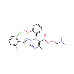 COc1ccccc1[C@H]1C(C(=O)OCCN(C)C)=C(C)N=C2SC(c3c(Cl)cccc3Cl)=CN21 ZINC000001546522