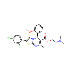 COc1ccccc1[C@H]1C(C(=O)OCCN(C)C)=C(C)N=C2SC(c3ccc(Cl)cc3Cl)=CN21 ZINC000001546523