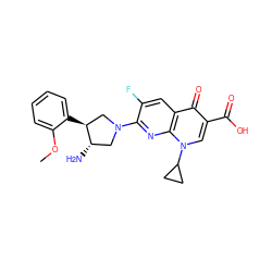 COc1ccccc1[C@H]1CN(c2nc3c(cc2F)c(=O)c(C(=O)O)cn3C2CC2)C[C@@H]1N ZINC000027417676