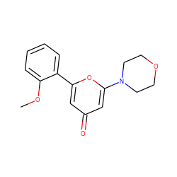 COc1ccccc1-c1cc(=O)cc(N2CCOCC2)o1 ZINC000013538730