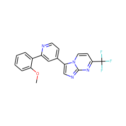 COc1ccccc1-c1cc(-c2cnc3nc(C(F)(F)F)ccn23)ccn1 ZINC000028569706