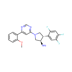 COc1ccccc1-c1cc(N2C[C@H](c3cc(F)c(F)cc3F)[C@@H](N)C2)ncn1 ZINC000028823831