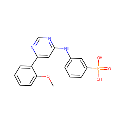 COc1ccccc1-c1cc(Nc2cccc(P(=O)(O)O)c2)ncn1 ZINC000169346831