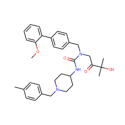 COc1ccccc1-c1ccc(CN(CC(=O)C(C)(C)O)C(=O)NC2CCN(Cc3ccc(C)cc3)CC2)cc1 ZINC000028874143