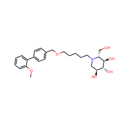 COc1ccccc1-c1ccc(COCCCCCN2C[C@H](O)[C@@H](O)[C@H](O)[C@H]2CO)cc1 ZINC000299826069