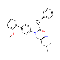 COc1ccccc1-c1ccc(N(C[C@@H](N)CC(C)C)C(=O)[C@@H]2C[C@H]2c2ccccc2)cc1 ZINC000299864361