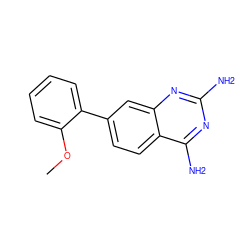 COc1ccccc1-c1ccc2c(N)nc(N)nc2c1 ZINC000069137120