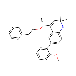 COc1ccccc1-c1ccc2c(c1)C([C@@H](C)OCCc1ccccc1)=CC(C)(C)N2 ZINC000014968830