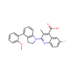 COc1ccccc1-c1cccc2c1CCN2c1nc2ccc(F)cc2c(C(=O)O)c1C ZINC000029464361