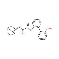 COc1ccccc1-c1cccc2cc(C(=O)N[C@H]3CN4CCC3CC4)oc12 ZINC000003928210