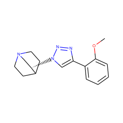 COc1ccccc1-c1cn([C@H]2CN3CCC2CC3)nn1 ZINC000205602733