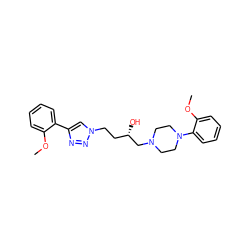 COc1ccccc1-c1cn(CC[C@H](O)CN2CCN(c3ccccc3OC)CC2)nn1 ZINC000473101936