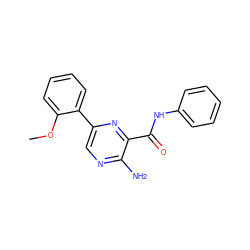 COc1ccccc1-c1cnc(N)c(C(=O)Nc2ccccc2)n1 ZINC000071316599