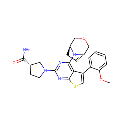 COc1ccccc1-c1csc2nc(N3CC[C@H](C(N)=O)C3)nc(N3[C@H]4CC[C@H]3COC4)c12 ZINC000146491683