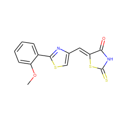 COc1ccccc1-c1nc(/C=C2\SC(=S)NC2=O)cs1 ZINC001772600151