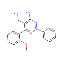 COc1ccccc1-c1nc(-c2ccccc2)nc(N)c1CN ZINC000014948306