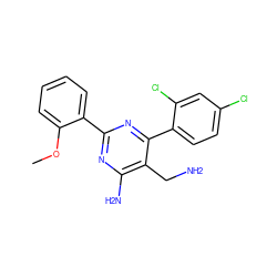 COc1ccccc1-c1nc(N)c(CN)c(-c2ccc(Cl)cc2Cl)n1 ZINC000014948347