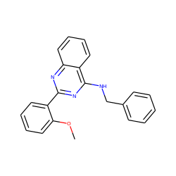 COc1ccccc1-c1nc(NCc2ccccc2)c2ccccc2n1 ZINC000004267870