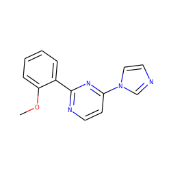 COc1ccccc1-c1nccc(-n2ccnc2)n1 ZINC000004239456