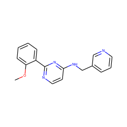 COc1ccccc1-c1nccc(NCc2cccnc2)n1 ZINC000004239339