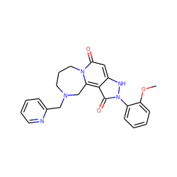 COc1ccccc1-n1[nH]c2cc(=O)n3c(c2c1=O)CN(Cc1ccccn1)CCC3 ZINC000068266866