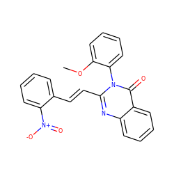 COc1ccccc1-n1c(/C=C/c2ccccc2[N+](=O)[O-])nc2ccccc2c1=O ZINC000004729922