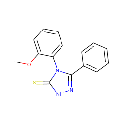 COc1ccccc1-n1c(-c2ccccc2)n[nH]c1=S ZINC000006533685