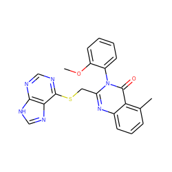 COc1ccccc1-n1c(CSc2ncnc3[nH]cnc23)nc2cccc(C)c2c1=O ZINC000114478664