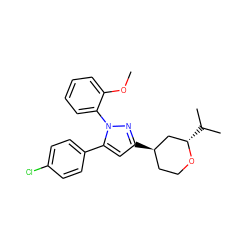 COc1ccccc1-n1nc([C@@H]2CCO[C@@H](C(C)C)C2)cc1-c1ccc(Cl)cc1 ZINC000144838419