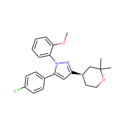 COc1ccccc1-n1nc([C@@H]2CCOC(C)(C)C2)cc1-c1ccc(Cl)cc1 ZINC000144946478