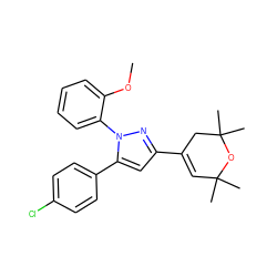 COc1ccccc1-n1nc(C2=CC(C)(C)OC(C)(C)C2)cc1-c1ccc(Cl)cc1 ZINC000145248918