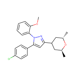 COc1ccccc1-n1nc(C2C[C@H](C)O[C@@H](C)C2)cc1-c1ccc(Cl)cc1 ZINC000145472645