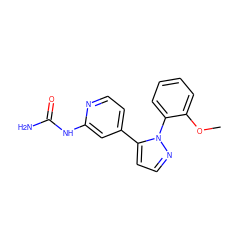 COc1ccccc1-n1nccc1-c1ccnc(NC(N)=O)c1 ZINC000141312895