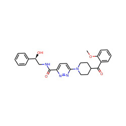 COc1ccccc1C(=O)C1CCN(c2ccc(C(=O)NC[C@H](O)c3ccccc3)nn2)CC1 ZINC000045336138