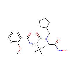 COc1ccccc1C(=O)N[C@H](C(=O)N(CC(=O)NO)CC1CCCC1)C(C)(C)C ZINC000058534207