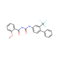 COc1ccccc1C(=O)NC(=O)Nc1ccc(-c2ccccc2)c(C(F)(F)F)c1 ZINC000084632420