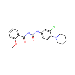 COc1ccccc1C(=O)NC(=O)Nc1ccc(N2CCCCC2)c(Cl)c1 ZINC000084634531