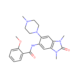 COc1ccccc1C(=O)Nc1cc2c(cc1N1CCN(C)CC1)n(C)c(=O)n2C ZINC000653831390