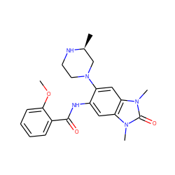 COc1ccccc1C(=O)Nc1cc2c(cc1N1CCN[C@@H](C)C1)n(C)c(=O)n2C ZINC000653817184