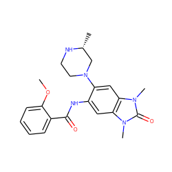 COc1ccccc1C(=O)Nc1cc2c(cc1N1CCN[C@H](C)C1)n(C)c(=O)n2C ZINC000653823180