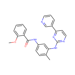 COc1ccccc1C(=O)Nc1ccc(C)c(Nc2nccc(-c3cccnc3)n2)c1 ZINC000003832244