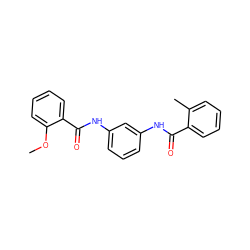COc1ccccc1C(=O)Nc1cccc(NC(=O)c2ccccc2C)c1 ZINC000001228505