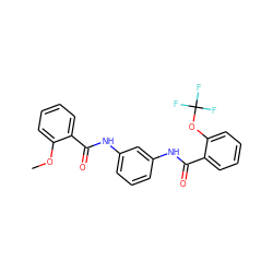 COc1ccccc1C(=O)Nc1cccc(NC(=O)c2ccccc2OC(F)(F)F)c1 ZINC000169304991