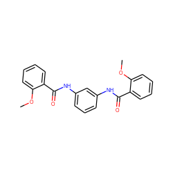 COc1ccccc1C(=O)Nc1cccc(NC(=O)c2ccccc2OC)c1 ZINC000000682333