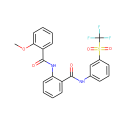 COc1ccccc1C(=O)Nc1ccccc1C(=O)Nc1cccc(S(=O)(=O)C(F)(F)F)c1 ZINC000199852800