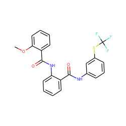 COc1ccccc1C(=O)Nc1ccccc1C(=O)Nc1cccc(SC(F)(F)F)c1 ZINC000199852834