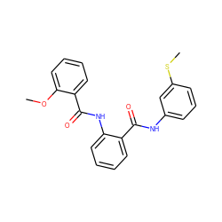COc1ccccc1C(=O)Nc1ccccc1C(=O)Nc1cccc(SC)c1 ZINC000224885982